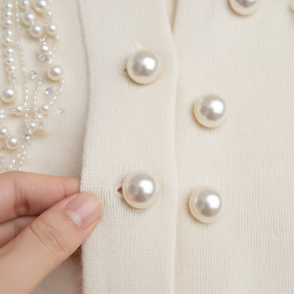 Pearl button detail