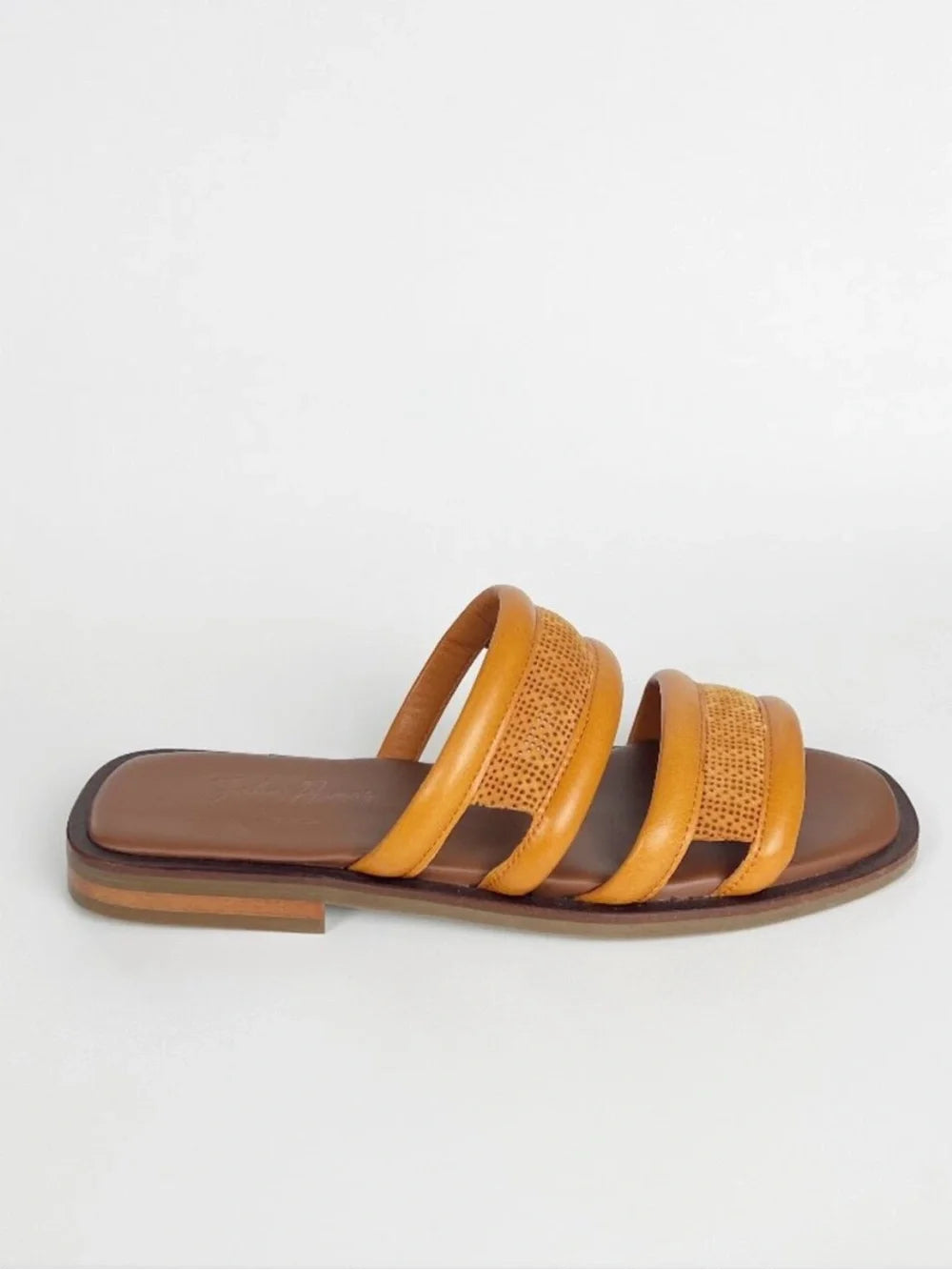 John Rmor sandals, footbed showing embossed brand logo